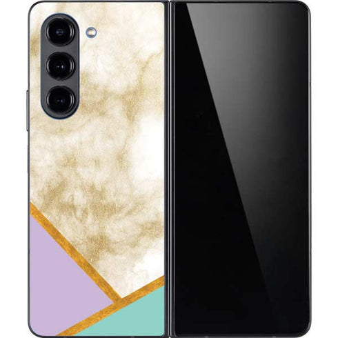 Angled Marble Galaxy Z Fold5 5G Skin
